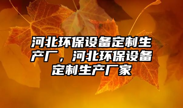 河北環(huán)保設(shè)備定制生產(chǎn)廠，河北環(huán)保設(shè)備定制生產(chǎn)廠家