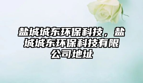鹽城城東環(huán)保科技，鹽城城東環(huán)保科技有限公司地址