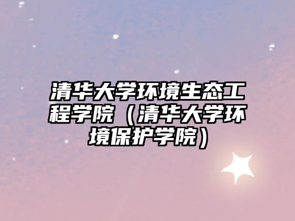 清華大學(xué)環(huán)境生態(tài)工程學(xué)院（清華大學(xué)環(huán)境保護學(xué)院）