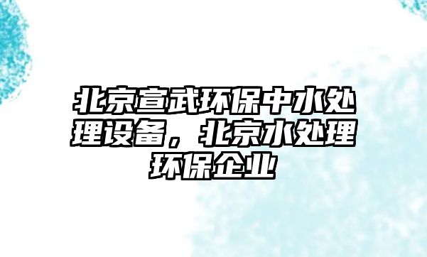北京宣武環(huán)保中水處理設(shè)備，北京水處理環(huán)保企業(yè)