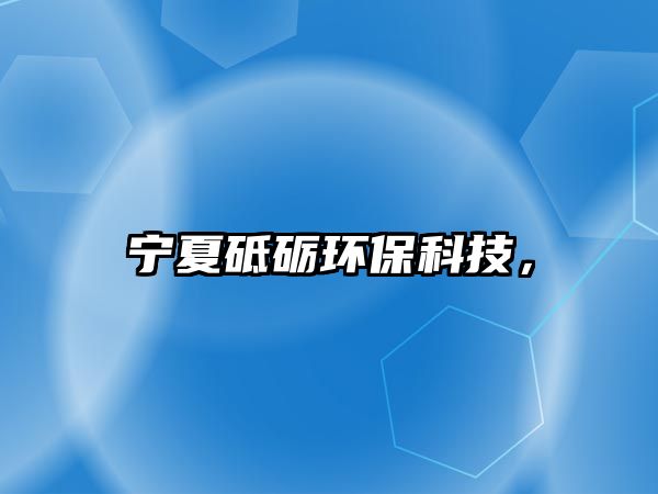 寧夏砥礪環(huán)?？萍?，