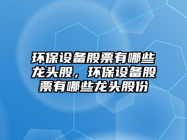環(huán)保設(shè)備股票有哪些龍頭股，環(huán)保設(shè)備股票有哪些龍頭股份