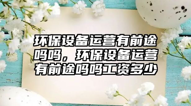 環(huán)保設(shè)備運(yùn)營(yíng)有前途嗎嗎，環(huán)保設(shè)備運(yùn)營(yíng)有前途嗎嗎工資多少