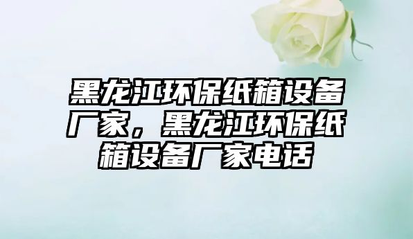 黑龍江環(huán)保紙箱設備廠家，黑龍江環(huán)保紙箱設備廠家電話