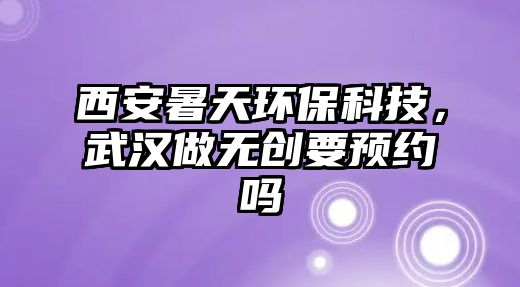 西安暑天環(huán)保科技，武漢做無創(chuàng)要預(yù)約嗎