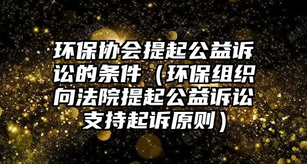 環(huán)保協(xié)會(huì)提起公益訴訟的條件（環(huán)保組織向法院提起公益訴訟支持起訴原則）