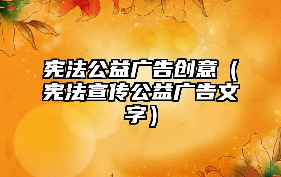 憲法公益廣告創(chuàng)意（憲法宣傳公益廣告文字）