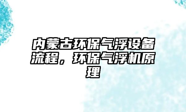內(nèi)蒙古環(huán)保氣浮設(shè)備流程，環(huán)保氣浮機原理