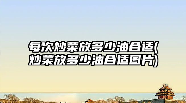 每次炒菜放多少油合適(炒菜放多少油合適圖片)