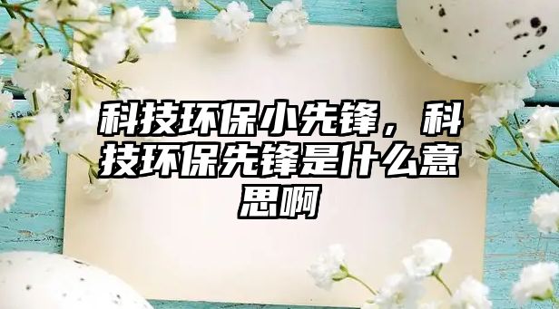 科技環(huán)保小先鋒，科技環(huán)保先鋒是什么意思啊
