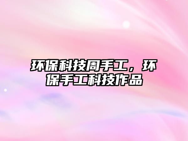 環(huán)?？萍贾苁止?，環(huán)保手工科技作品