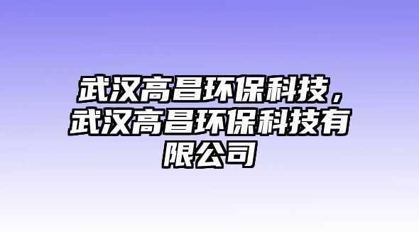 武漢高昌環(huán)?？萍迹錆h高昌環(huán)?？萍加邢薰?/> 
									</a>
									<h4 class=