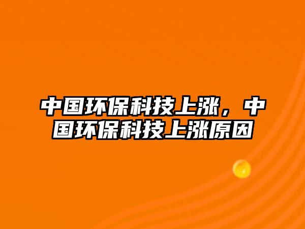 中國環(huán)?？萍忌蠞q，中國環(huán)保科技上漲原因