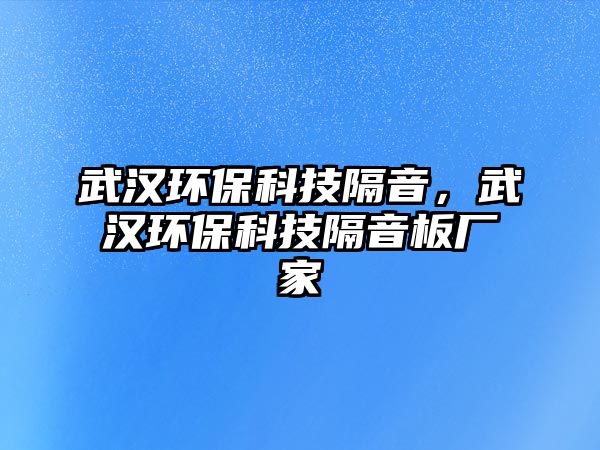 武漢環(huán)?？萍几粢?，武漢環(huán)保科技隔音板廠家