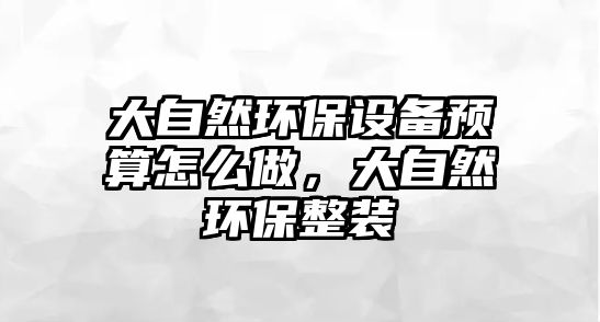 大自然環(huán)保設(shè)備預(yù)算怎么做，大自然環(huán)保整裝