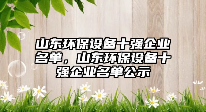 山東環(huán)保設(shè)備十強(qiáng)企業(yè)名單，山東環(huán)保設(shè)備十強(qiáng)企業(yè)名單公示