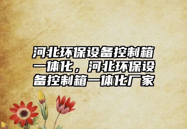 河北環(huán)保設(shè)備控制箱一體化，河北環(huán)保設(shè)備控制箱一體化廠家