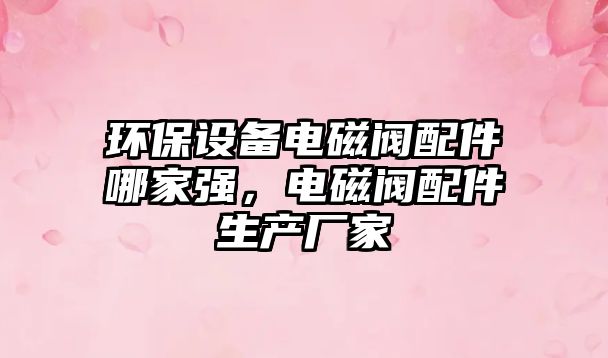環(huán)保設(shè)備電磁閥配件哪家強(qiáng)，電磁閥配件生產(chǎn)廠家