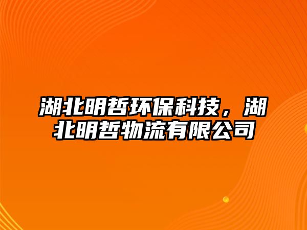湖北明哲環(huán)?？萍?，湖北明哲物流有限公司