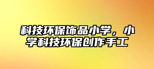 科技環(huán)保飾品小學(xué)，小學(xué)科技環(huán)保創(chuàng)作手工