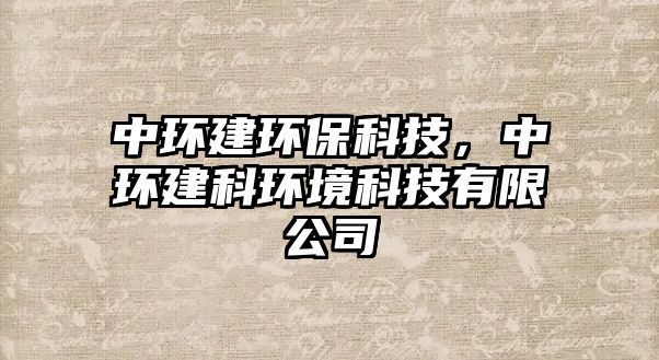 中環(huán)建環(huán)?？萍?，中環(huán)建科環(huán)境科技有限公司