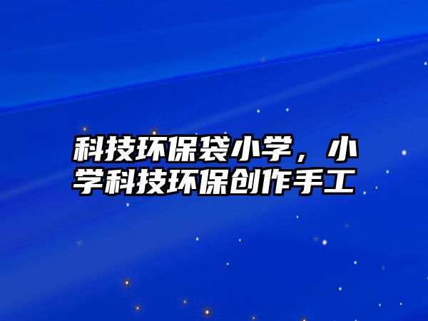 科技環(huán)保袋小學(xué)，小學(xué)科技環(huán)保創(chuàng)作手工