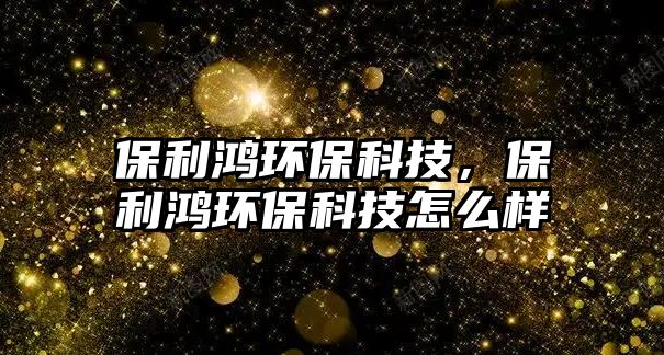 保利鴻環(huán)保科技，保利鴻環(huán)?？萍荚趺礃? class=