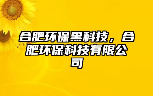 合肥環(huán)保黑科技，合肥環(huán)保科技有限公司