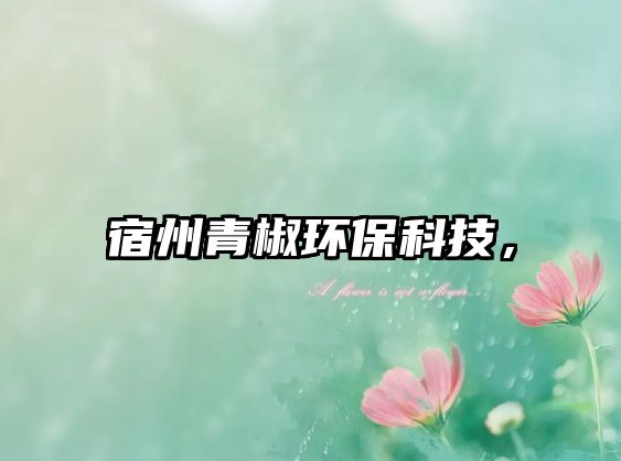 宿州青椒環(huán)保科技，