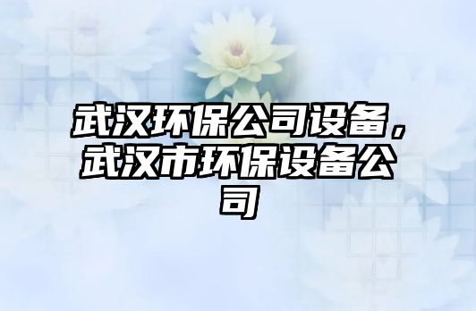 武漢環(huán)保公司設備，武漢市環(huán)保設備公司