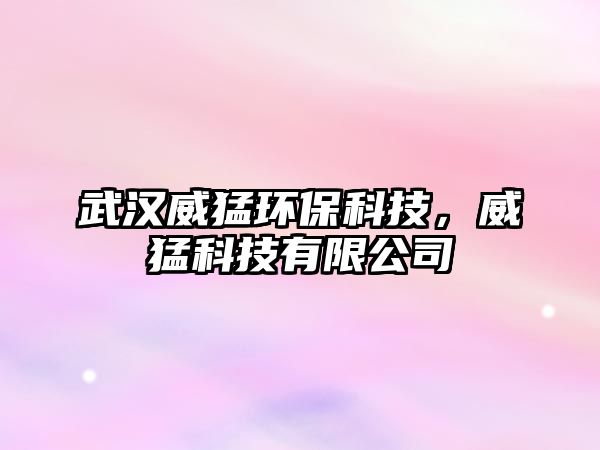 武漢威猛環(huán)保科技，威猛科技有限公司