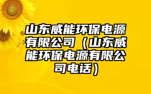 山東威能環(huán)保電源有限公司（山東威能環(huán)保電源有限公司電話）