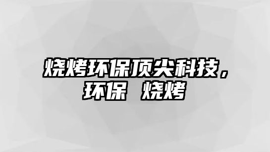 燒烤環(huán)保頂尖科技，環(huán)保 燒烤