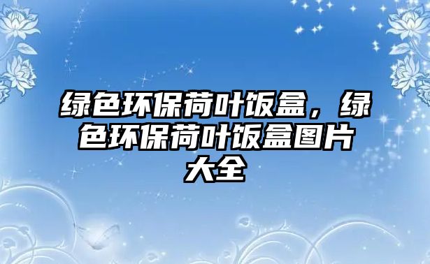 綠色環(huán)保荷葉飯盒，綠色環(huán)保荷葉飯盒圖片大全
