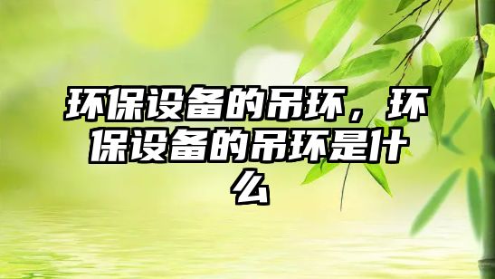 環(huán)保設(shè)備的吊環(huán)，環(huán)保設(shè)備的吊環(huán)是什么