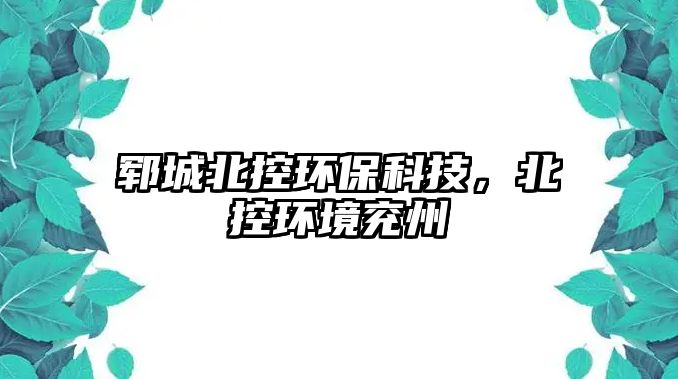 鄆城北控環(huán)?？萍?，北控環(huán)境兗州