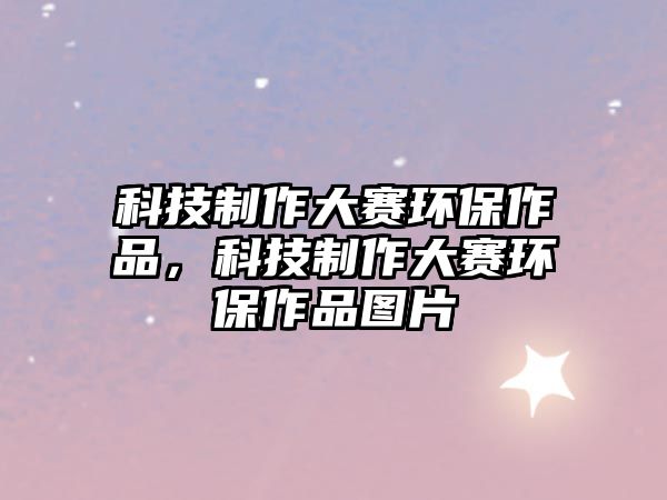 科技制作大賽環(huán)保作品，科技制作大賽環(huán)保作品圖片
